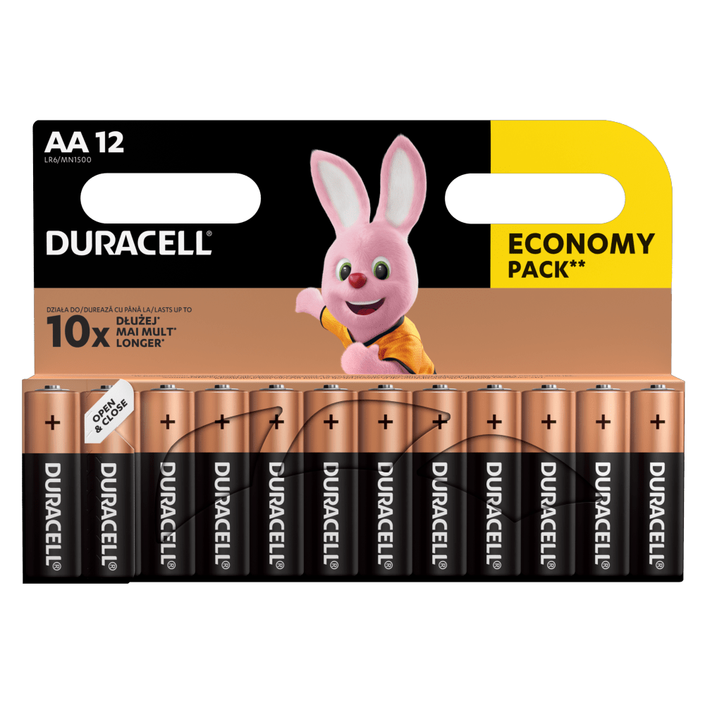 Duracell Alkaline-Batterien AA LR6 1,5V DURACELL Blister 12 Stück