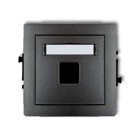 Einzelner Multimedia-Slot-Mechanismus ohne Modul (Keystone-Standard) graphit 11DGM-1P