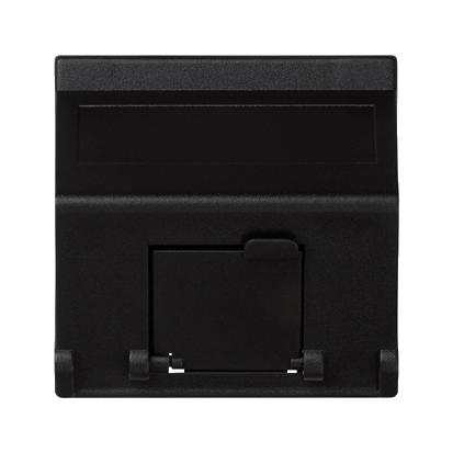 IT-/Telefonplatte K45 1xRJ mit Abdeckung schräg für Adapter MD graphitgrau 45x 45mm K80/14