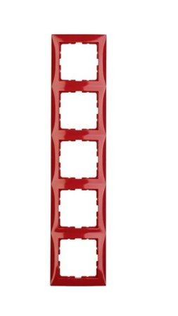 Rahmen 5fach S1 rot, glänzend Berker 10158962