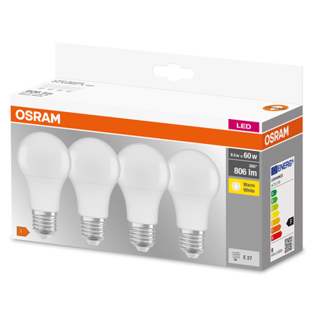 Set 4x E27 8.5W 2700K 806lm Osram LED-Lampe